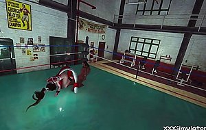 Wrestling 3D Hentai BBC Animation Sex