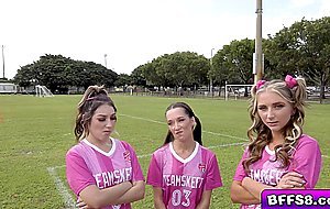 Soccer girls separately sucking their coach big hard cock