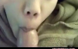 asian japanese girlfriend cum facial blowjob