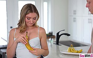 Your banana is so big and sweet stepbro so let me suck it and satisfy you