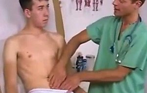 Muscular blond boy gets fucked by doctor
