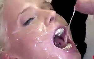 Lucy with cum in her mouth
