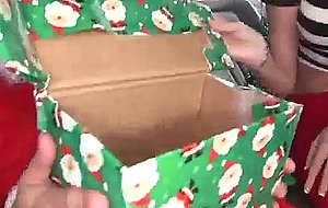 Amateur girl mia monroe gets a christmas gift in a fuckin' box