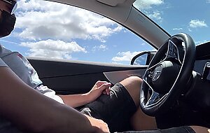 Horny69rabbits, sweet stranger sucks dick in a car in a