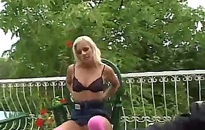  blonde  with  natural  tits  sucks  cock  then  sits
