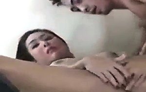 Small tits asian tranny gets her butt hole fucked