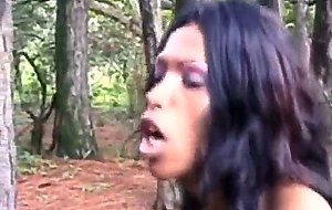 Hot interracial with big dicked tranny