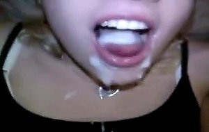 Amateur - Cum on face and mouth @ disco