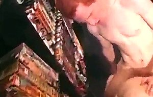 Raunchy redhead blu fucking a blonde inside a dvd store