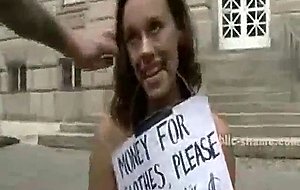 Slut in rough public slavery sex video