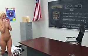 Hot blonde fucked and facialized by her teacher