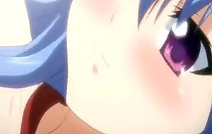 Angelic anime with round boobs