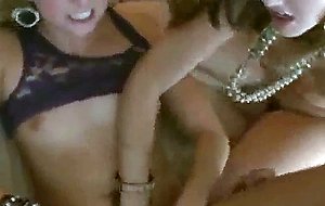 Blonde teen gets fucked intense while bff holds her down