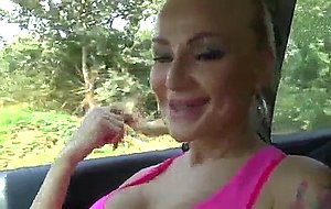 Russian prostitute kayla green hitchhiking in high heels and a mini skirt