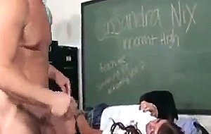 Hot schoolgirl fucks with teacher
