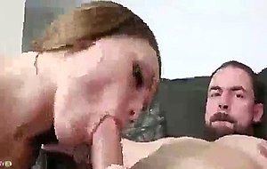 Girl being fucked by a big dick cum spread over her face