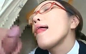 Asian teen gets a load of cum on her face