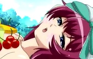 Shemale hentai gets shoved banana on her dick and assfu