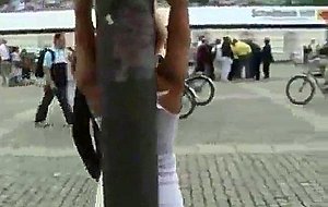 Babe fucked on different places outdoor