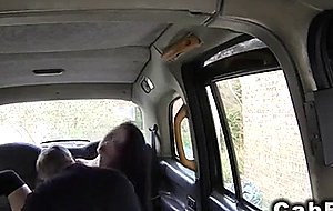Lovely tattooed brit fucks in fake taxi