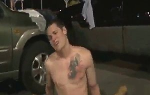 Young jocks fuck at parking lot