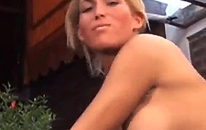 Outdoor rest with a yummy tranny chick