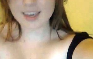 Busty babe masturbates with a sex toy