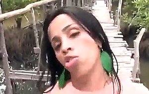 Let's fuck this latina over the bridge