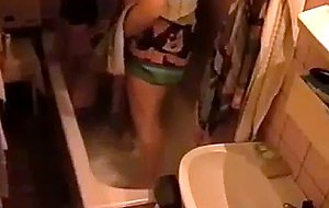 Amateur couple fucks in bathroom