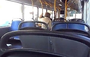 Public fuck and suck in a real bus