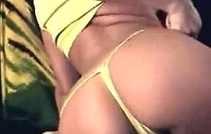 Nice girl - yellow thong on a great