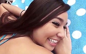 Sizzling bombshell karlee grey teases the camera, winking her asshole