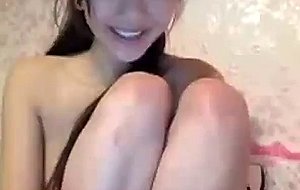 Sexy asian masturbates webcam solo