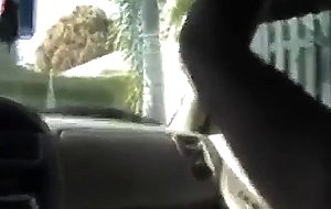 Slut gives awesome big dick bj in the car